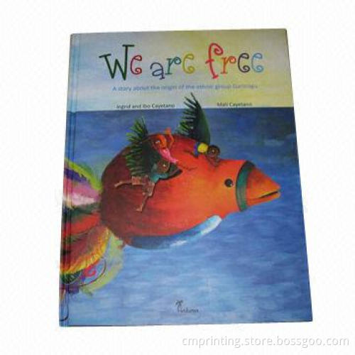 Hardcover Book Printing for Children, Using 157gsm Art Paper, A4 Size